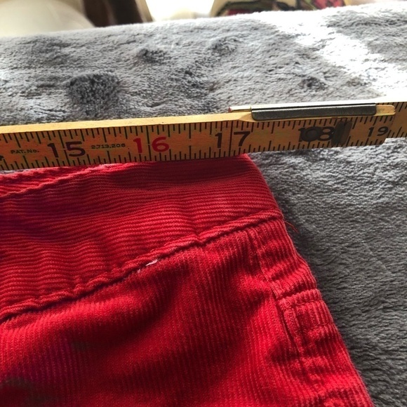LANDS End Red Corduroy pants size 12 Fit 1 - Picture 9 of 11